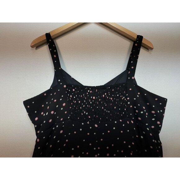 Dressbarn Women's Mini Dress Summer Size 14W Black Floral Sleeveless Stretch - Picture 12 of 14